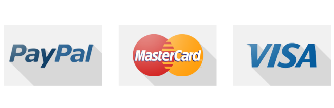 Visa, MasterCard, PayPal