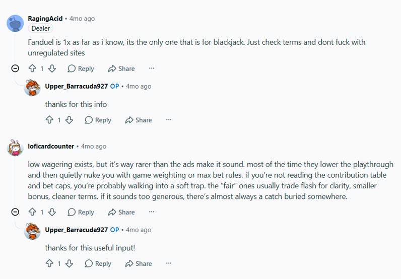 thread about low wager